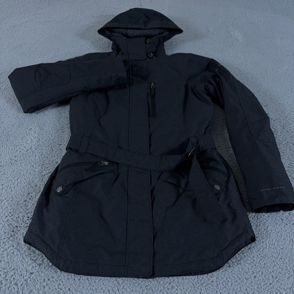 Columbia Carson Pass Jacket Womens Small Black 3-in-1 Omni-Heat Long Waterproof